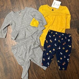 Carter’s long sleeve and pants two piece sets